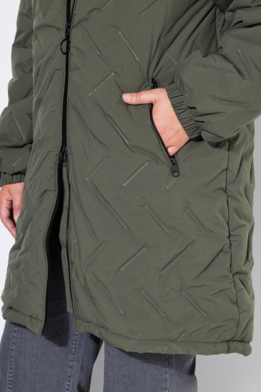 Ulla Popken 849552 Manteau matelassé Vert olive - Manteaux - Manteaux femme grande taille