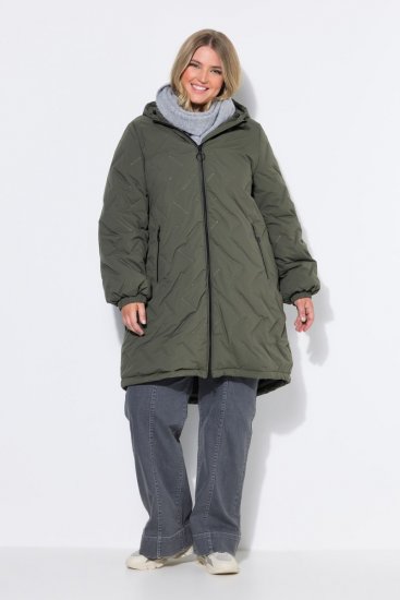 Ulla Popken 849552 Manteau matelassé Vert olive - Manteaux - Manteaux femme grande taille
