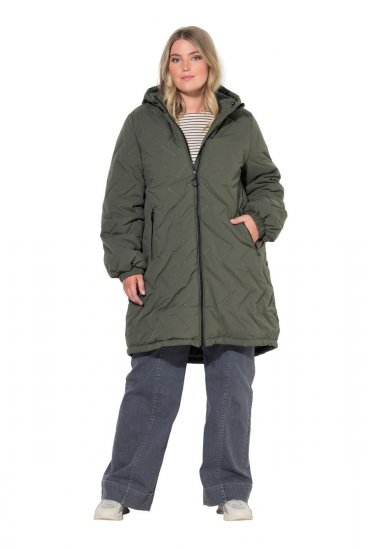 Ulla Popken 849552 Manteau matelassé Vert olive - Manteaux - Manteaux femme grande taille