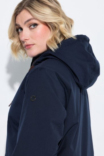 Ulla Popken 849619 Veste HYPRAR imperméable doublée teddy Bleu marine - Vestes - Vestes femme grande taille