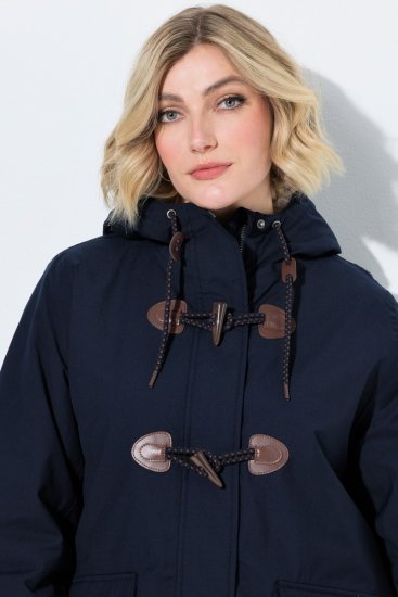 Ulla Popken 849619 Veste HYPRAR imperméable doublée teddy Bleu marine - Vestes - Vestes femme grande taille