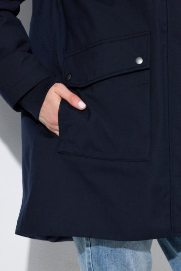 Ulla Popken 849619 Veste HYPRAR imperméable doublée teddy Bleu marine - Vestes - Vestes femme grande taille