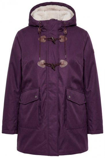 Ulla Popken 849619 Veste de pluie Violet foncé - Vestes - Vestes femme grande taille