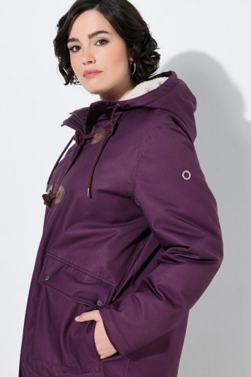 Ulla Popken 849619 Veste de pluie Violet foncé - Vestes - Vestes femme grande taille