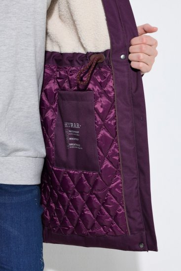 Ulla Popken 849619 Veste de pluie Violet foncé - Vestes - Vestes femme grande taille