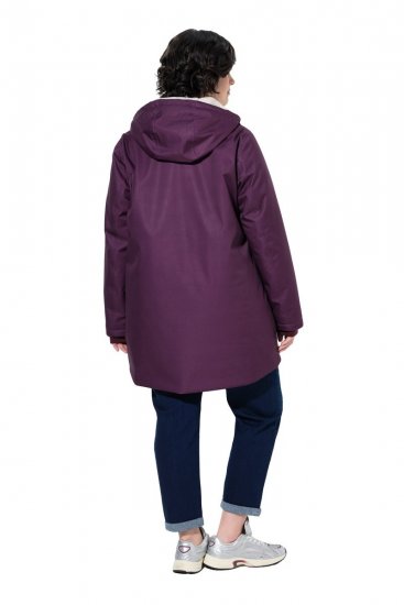 Ulla Popken 849619 Veste de pluie Violet foncé - Vestes - Vestes femme grande taille