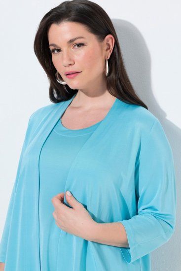 Ulla Popken 849620 Veste Bleu - Vestes - Vestes femme grande taille