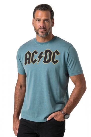 JP1880 849790 AC/DC Classic Logo T-shirt Bleu turquoise - T-shirts de groupes - T-shirts de groupes grande taille