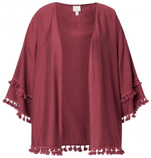 Ulla Popken 849860 Kimono Rouge rouille - Cardigans - Cardigans femme grande taille