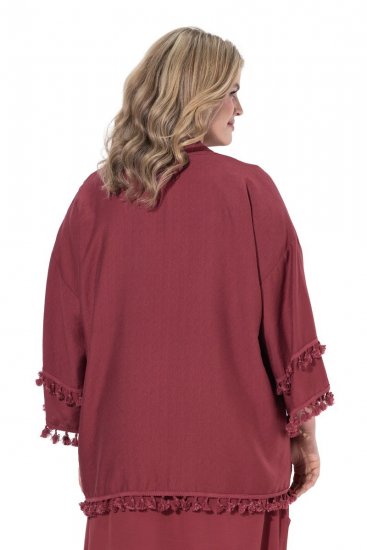 Ulla Popken 849860 Kimono Rouge rouille - Cardigans - Cardigans femme grande taille