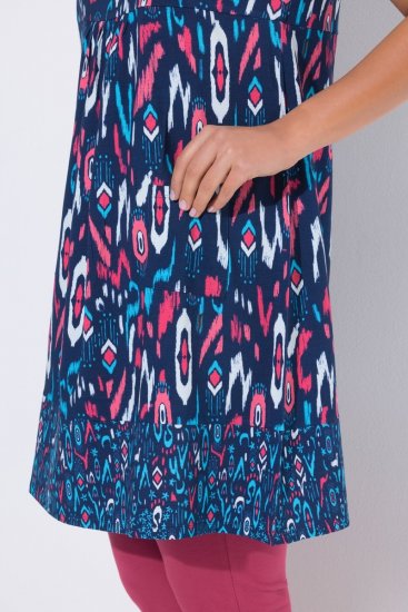 Ulla Popken 849887 Robe en jersey sans manches Bleu marine - Robes en jersey - 
