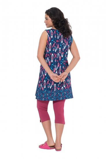 Ulla Popken 849887 Robe en jersey sans manches Bleu marine - Robes en jersey - 