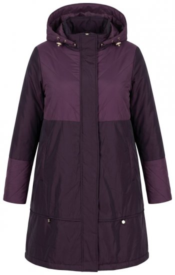 Ulla Popken 849908 Veste de pluie Bordeaux - Vestes - Vestes femme grande taille