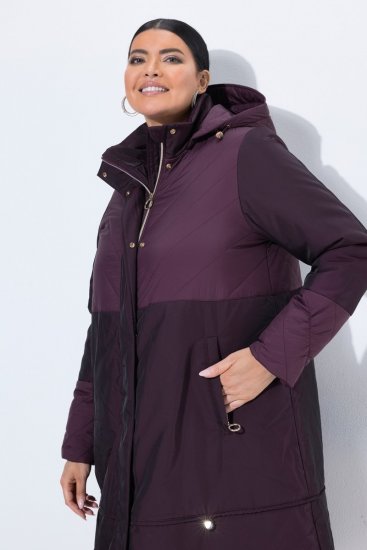 Ulla Popken 849908 Veste de pluie Bordeaux - Vestes - Vestes femme grande taille