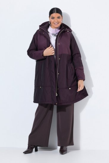 Ulla Popken 849908 Veste de pluie Bordeaux - Vestes - Vestes femme grande taille