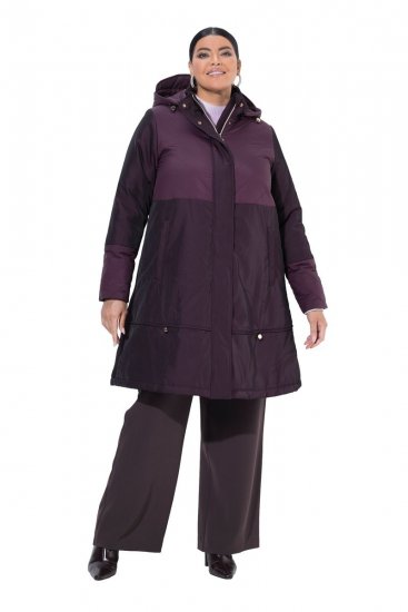 Ulla Popken 849908 Veste de pluie Bordeaux - Vestes - Vestes femme grande taille