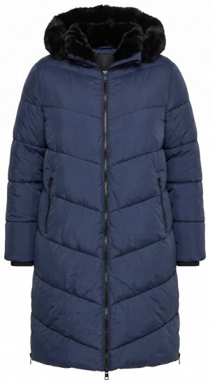Ulla Popken 850041 Manteau matelassé Bleu marine - Manteaux - Manteaux femme grande taille
