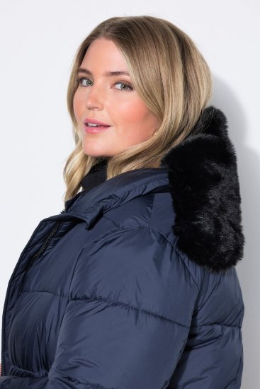 Ulla Popken 850041 Manteau matelassé Bleu marine - Manteaux - Manteaux femme grande taille