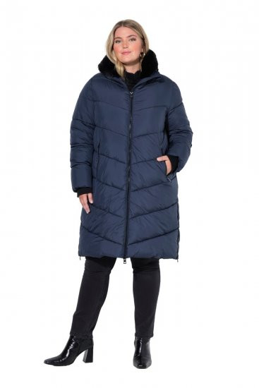Ulla Popken 850041 Manteau matelassé Bleu marine - Manteaux - Manteaux femme grande taille