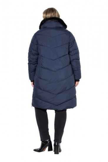Ulla Popken 850041 Manteau matelassé Bleu marine - Manteaux - Manteaux femme grande taille
