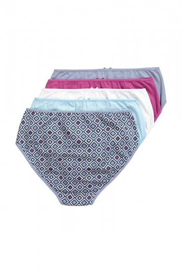 Ulla Popken 850077 Culottes à motifs lot de 5 Bleu clair - Culottes - 