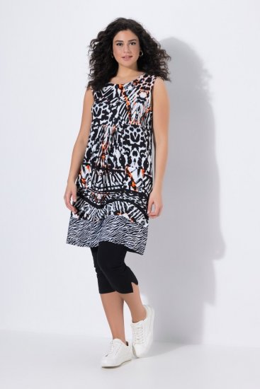 Ulla Popken 850175 Robe en jersey sans manches à poches Noir - Robes d'été - Robes d'été grande taille