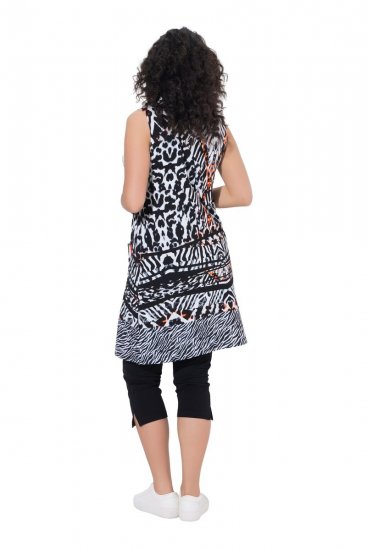 Ulla Popken 850175 Robe en jersey sans manches à poches Noir - Robes d'été - Robes d'été grande taille
