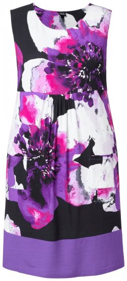 Ulla Popken 850175 Robe en jersey sans manches à poches Lilas - Robes en jersey - 