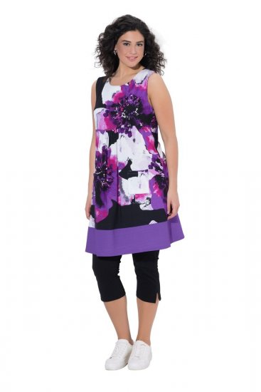 Ulla Popken 850175 Robe en jersey sans manches à poches Lilas - Robes en jersey - 