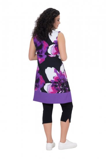Ulla Popken 850175 Robe en jersey sans manches à poches Lilas - Robes en jersey - 