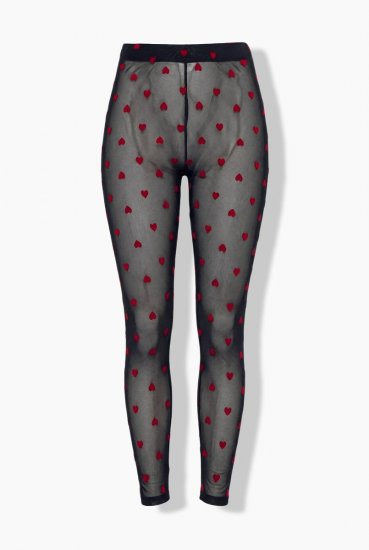 Ulla Popken 850264 Legging collant à motifs Noir - Collants & chaussettes - 