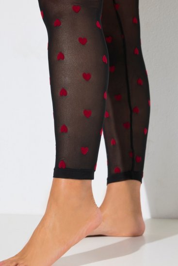 Ulla Popken 850264 Legging collant à motifs Noir - Collants & chaussettes - 