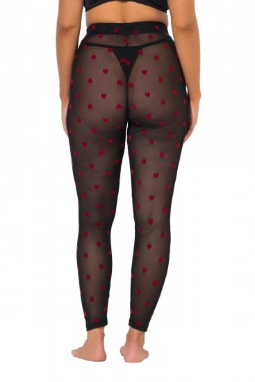 Ulla Popken 850264 Legging collant à motifs Noir - Collants & chaussettes - 