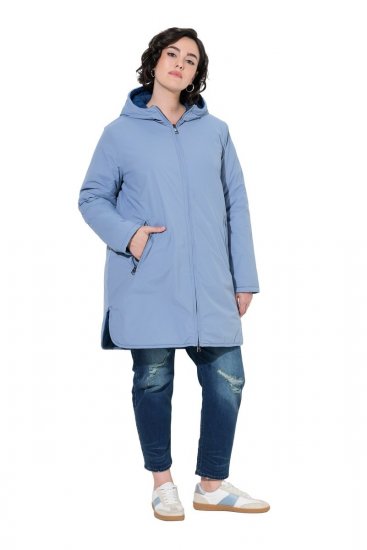 Ulla Popken 850361 Veste technique Bleu denim - Vestes - Vestes femme grande taille