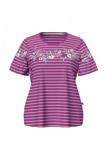 Ulla Popken 850403 Pyjama à fleurs Violet - Pyjamas/vêtements de détente - 