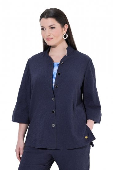 Ulla Popken 850615 Veste Bleu marine - Vestes - Vestes femme grande taille