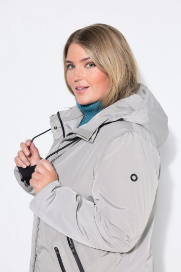 Ulla Popken 850774 Manteau technique Gris - Manteaux - Manteaux femme grande taille