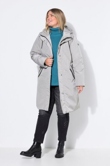 Ulla Popken 850774 Manteau technique Gris - Manteaux - Manteaux femme grande taille