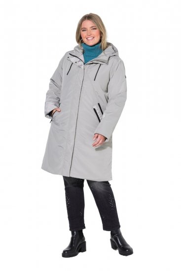 Ulla Popken 850774 Manteau technique Gris - Manteaux - Manteaux femme grande taille
