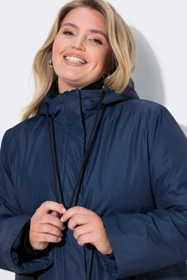 Ulla Popken 850794 Manteau technique Bleu marine - Manteaux - Manteaux femme grande taille