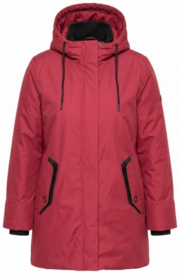 Ulla Popken 850794 Manteau technique Rouge - Manteaux - Manteaux femme grande taille