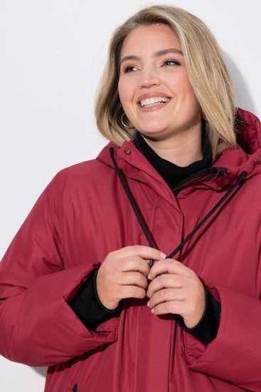 Ulla Popken 850794 Manteau technique Rouge - Manteaux - Manteaux femme grande taille
