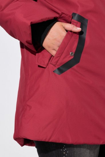 Ulla Popken 850794 Manteau technique Rouge - Manteaux - Manteaux femme grande taille
