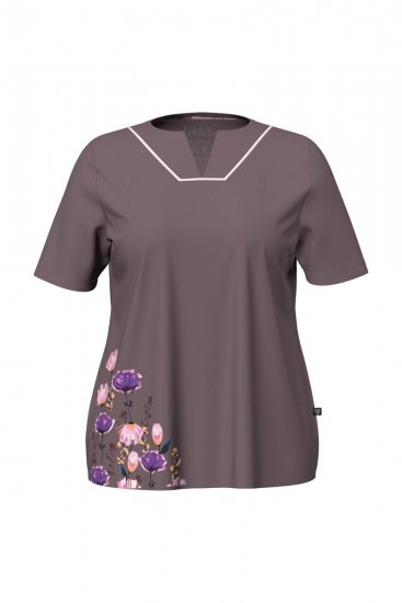 Ulla Popken 850903 Pyjama à fleurs lot de 2 Marron - Pyjamas/vêtements de détente - 