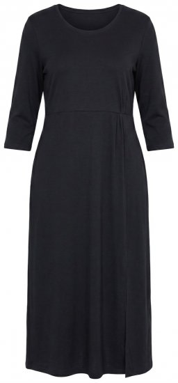 Ulla Popken 850910 Robe longue à manches 3/4 Noir - Robes maxi - Robes maxi grande taille
