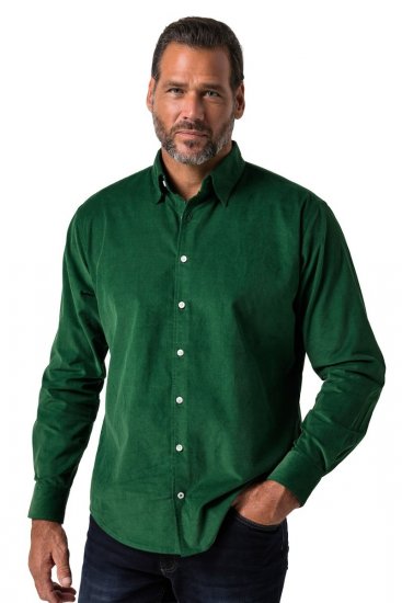 JP1880 850921 Chemise en velours côtelé manches longues Vert forêt TALL - TALL chemises - Chemises TALL grande longueur
