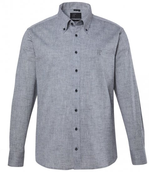 JP1880 850931 Chemise en chambray manches longues Noir TALL - TALL chemises - Chemises TALL grande longueur