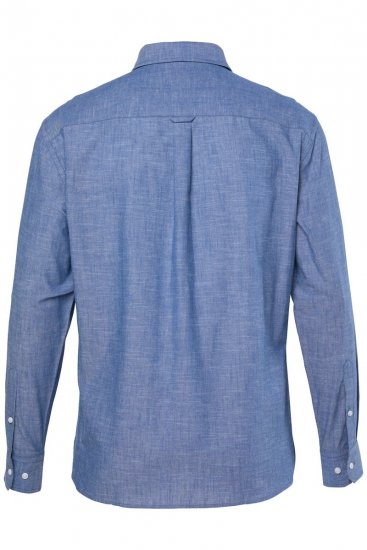 JP1880 850931 Chemise en chambray manches longues Bleu denim TALL - TALL chemises - Chemises TALL grande longueur