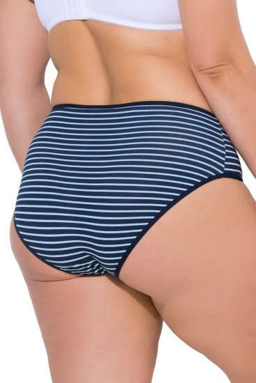 Ulla Popken 850966 Culottes à rayures lot de 5 Bleu marine - Culottes - 