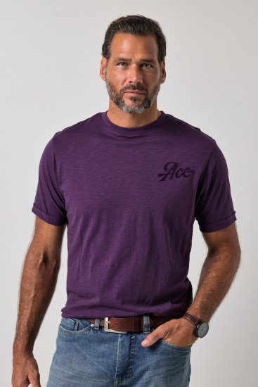 JP1880 850985 T-shirt à imprimé poitrine Violet foncé TALL - TALL T-shirts - T-Shirts pour Hommes Grands